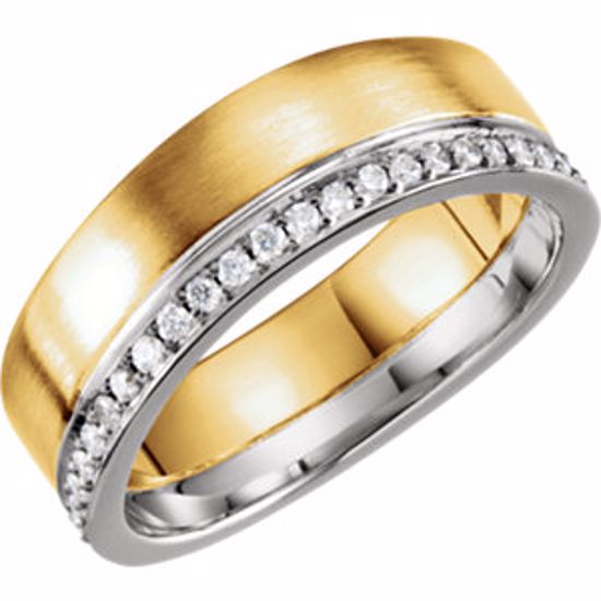 122257:6000:P 14kt Yellow & White 6mm 1/3 CTW Diamond Band Size 7