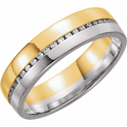 122262:6001:P 14kt Yellow & White 6mm 1/3 CTW Diamond Band Size 11