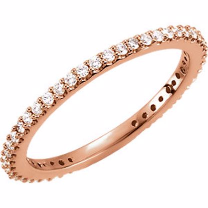 67401:112:P 14kt Rose 1/3 CTW Diamond Stackable Ring Size 3.25