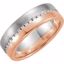 122262:6005:P 14kt White & Rose 6mm 1/3 CTW Diamond Band Size 7
