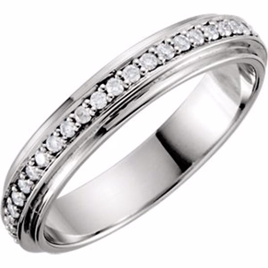 122253:6005:P Platinum 4mm 1/3 CTW Diamond Duo Band Size 11