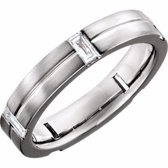 122260:6005:P Platinum 5/8 CTW Diamond Band Size 11