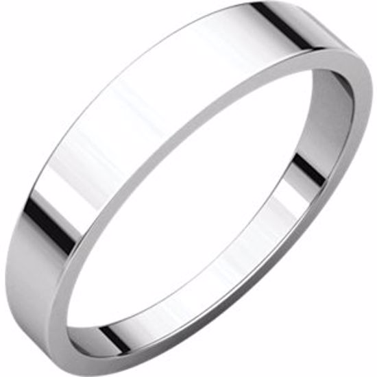 FT6:2005:P Sterling Silver 4mm Flat Tapered Band