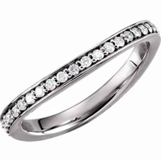 122251:6018:P Platinum 1/3 CTW Diamond Stackable Ring Size 6.5