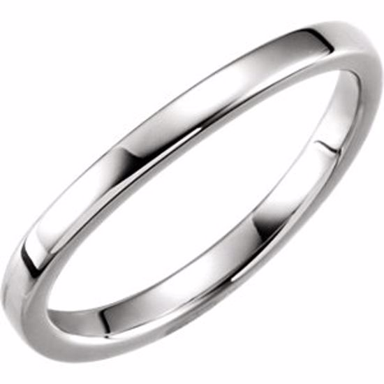 51333:137:P 14kt White 1.65mm Ladies Stackable Band Size 8.5