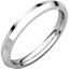 KER6.5:100093:P 10kt White 3mm Knife Edge Comfort Fit Band