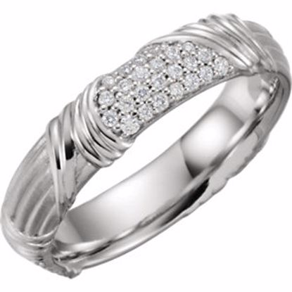 122300:101:P Platinum 1/4 CTW Diamond Sculptural Band