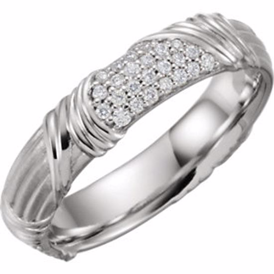 122300:101:P Platinum 1/4 CTW Diamond Sculptural Band
