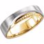 122255:6004:P 14kt White & 14kt Yellow .05 CTW Diamond Ring Size 11