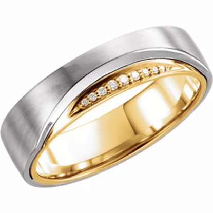 122255:6001:P 14kt White & 14kt Yellow .05 CTW Diamond Ring Size 7
