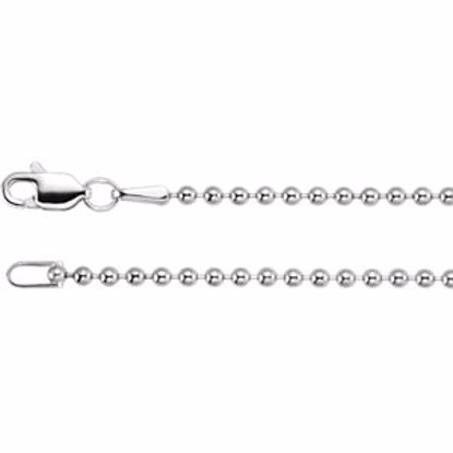 CH1034:104:P 14kt White 1.8m Hollow Bead 24" Chain