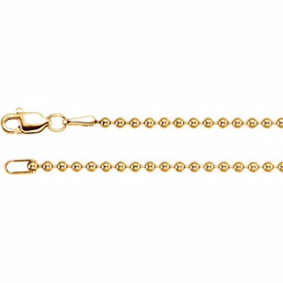 CH1034:108:P 14kt Yellow 1.8m Hollow Bead 20" Chain