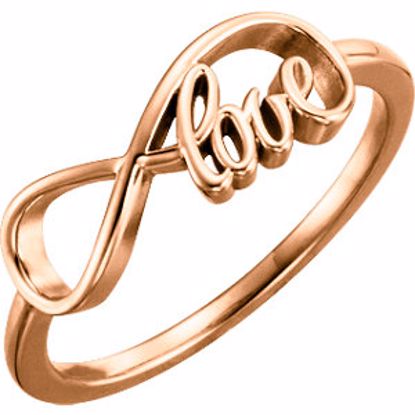 51380:101:P 14kt Yellow Love Infinity Design Ring