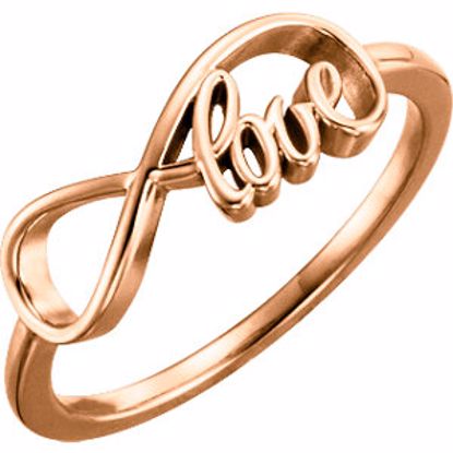 51380:103:P 14kt Rose Love Infinity Design Ring