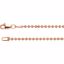 CH1034:111:P 14kt Rose 1.8m Hollow Bead 16" Chain