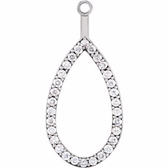 85847:60003:P 14kt White 1/3 CTW Diamond Earring Jackets