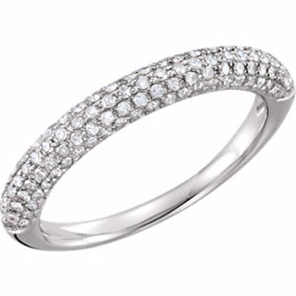 651665:60000:P 14kt White 3/8 CTW Diamond Pavé Ring