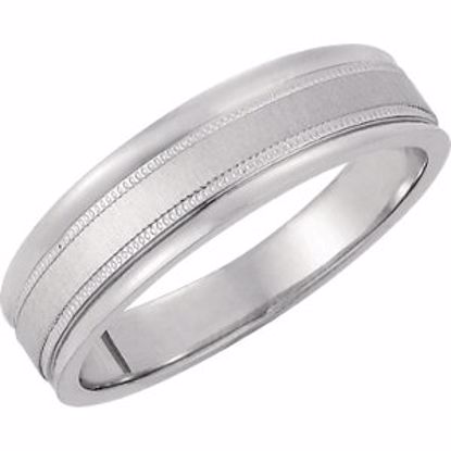 5629:72390:P Platinum 6mm Tapered Band 