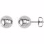 20865:1025:P 14kt White 8mm Ball Earrings with Bright Finish