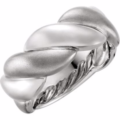 51388:104:P Continuum Sterling Silver Rope Design Ring