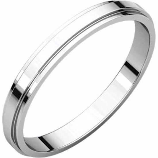 FE4.5:164920:P Platinum 2.5mm Flat Edge Band