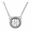 651611:108:P 14kt White 5mm Round Mounting with 18" Necklace