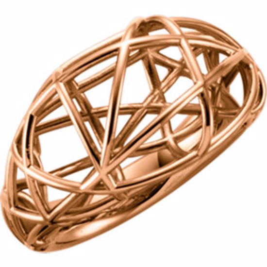 51393:103:P 14kt Rose Nest Design Ring