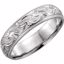 51328:108:P Platinum 6mm Hand-Engraved Band Size 8