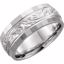 51394:211:P 14kt White 7.5mm Hand-Engraved Band Size 11