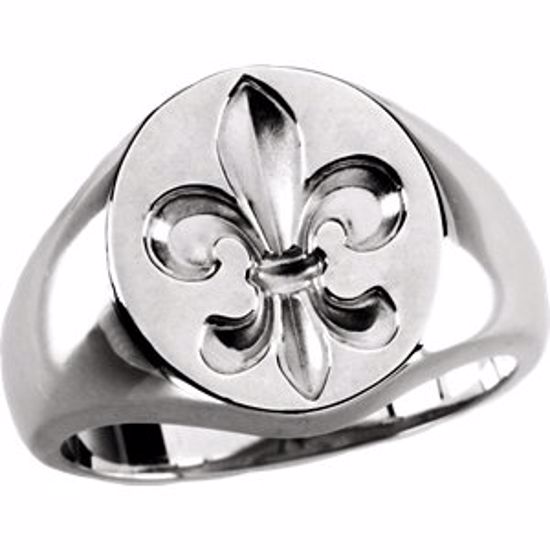 9763:100005:P 14kt White Signet Ring