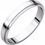 FE7:138643:P 10kt White 3mm Flat Edge Band