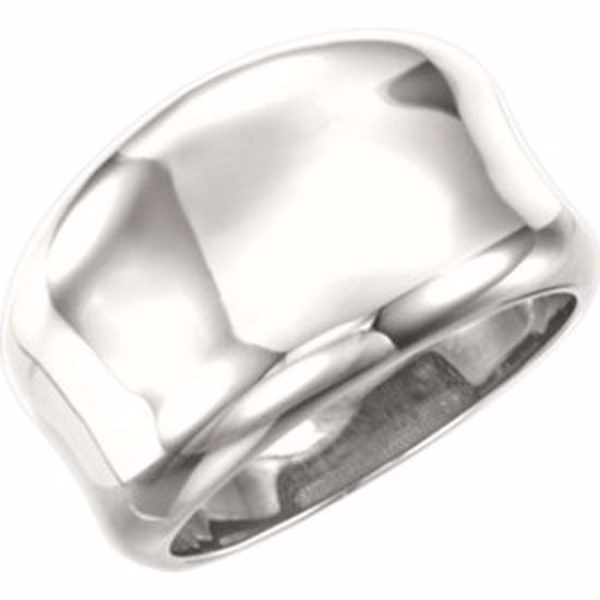 51396:101:P 14kt Yellow Concave Ring