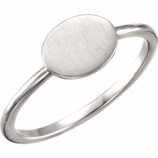 51402:1001:P 14kt Yellow Oval Engravable Ring 
