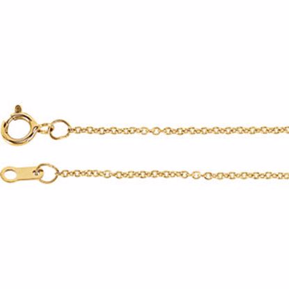 CH132:6028:P Yellow Gold Filled 1mm Solid Cable 18" Chain