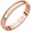 MGL7:100:P 14kt Rose 3mm Light Milgrain Band