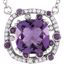 86110:601:P 14kt White Amethyst & 1/6 CTW Diamond 18" Necklace 