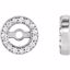 85848:60000:P 14kt White 3.45mm ID .07 CTW Diamond Earring Jackets 