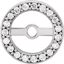 85848:60006:P 14kt White 5.15mm ID 1/8 CTW Diamond Earring Jackets 