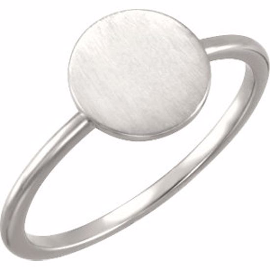 51399:101:P 14kt Yellow Round Engravable Ring 