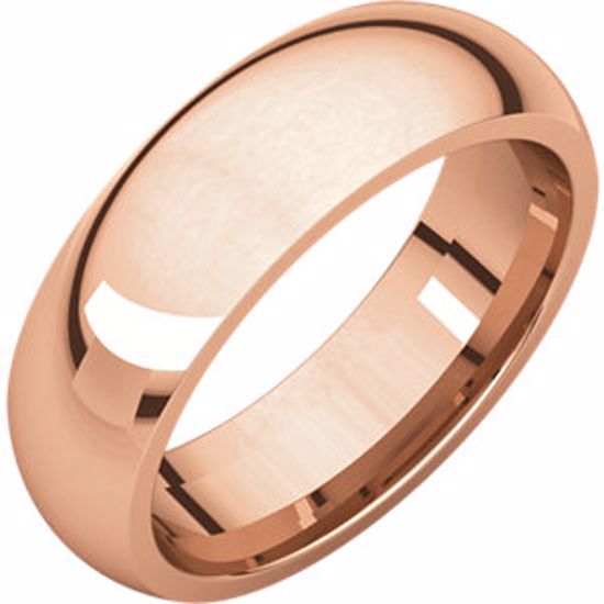 IR8:108:P 10kt Rose 6mm Comfort Fit Band