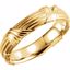 51362:228:P 18kt Yellow 6mm Sculptural Design Band Size 7.5