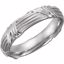 51362:282:P 14kt White 6mm Sculptural Design Band Size 12