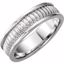51334:146:P 14kt White 7mm Design Band Size 11.5