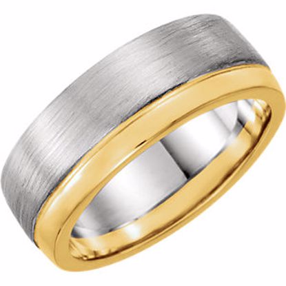 51337:113:P 14kt White & Yellow 6.75mm Band Size 6