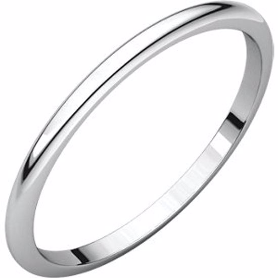 HR7:65600:P 10kt White 1.5mm Half Round Band