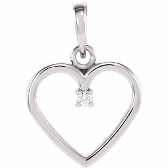85895:6002:P Platinum .02 CTW Diamond Heart Pendant