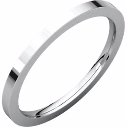FIR7.5:2239140:P 14kt White 1.5mm Flat Comfort Fit Band