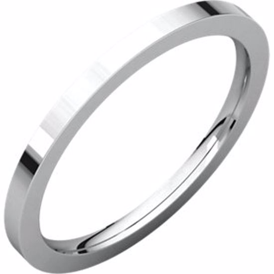 FIR7.5:2239140:P 14kt White 1.5mm Flat Comfort Fit Band