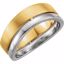 51335:127:P 14kt White & Yellow 6.4mm Band Size 11.5