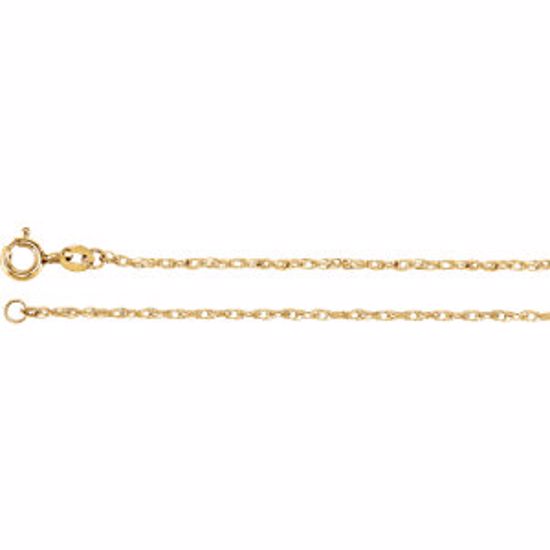 CH1027:1003:P Yellow Gold Filled 1.25mm Rope 18" Chain